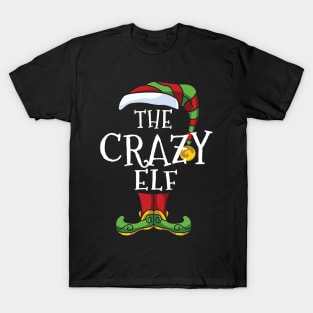 Crazy Elf Family Matching Christmas Holiday Group Gift Pajama T-Shirt